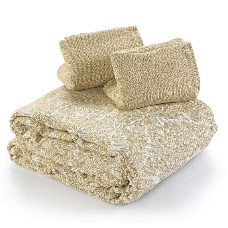 Artisan Hue Cotton Bedsheet (Beige) - 220 TC media 5