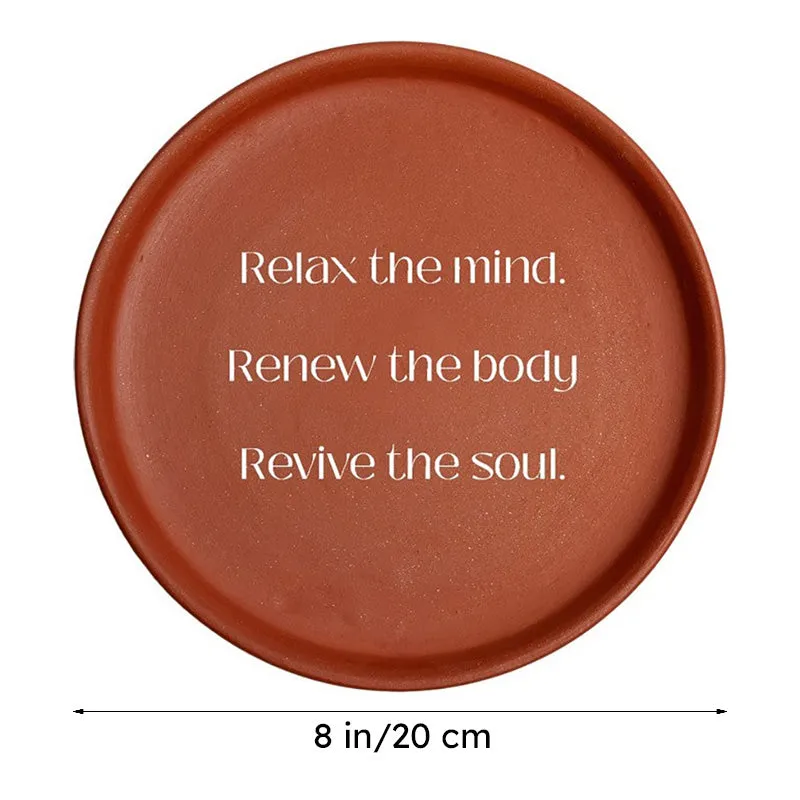 Mind Body & Soul Terracotta Wall Plate media 7
