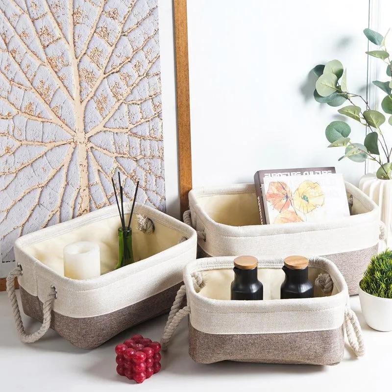 Mono Bask Fabric Storage Basket - Set Of Three media 3
