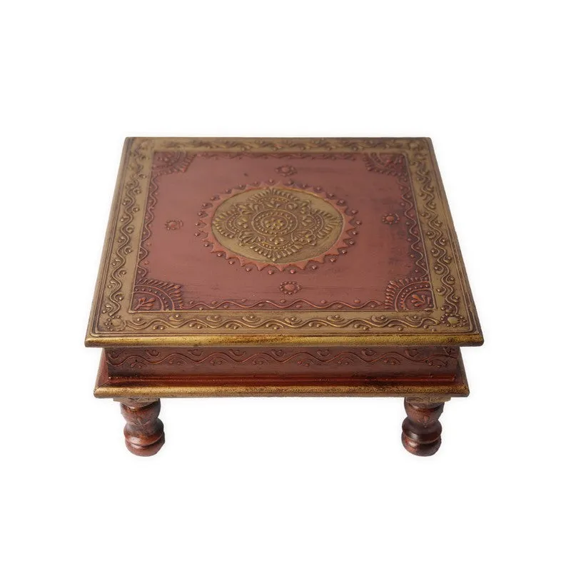 Zyvra I Folk Charm Mango Wood & MDF Stool - 12 inch media 5