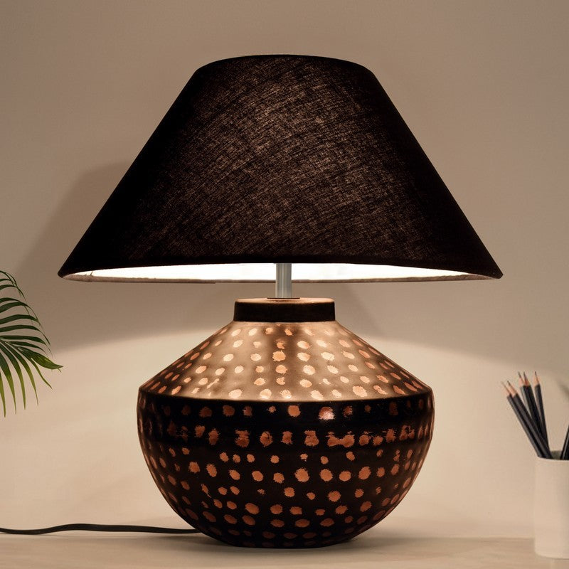TechAura Modern Smart Metal Table Lamp - Black,Brown