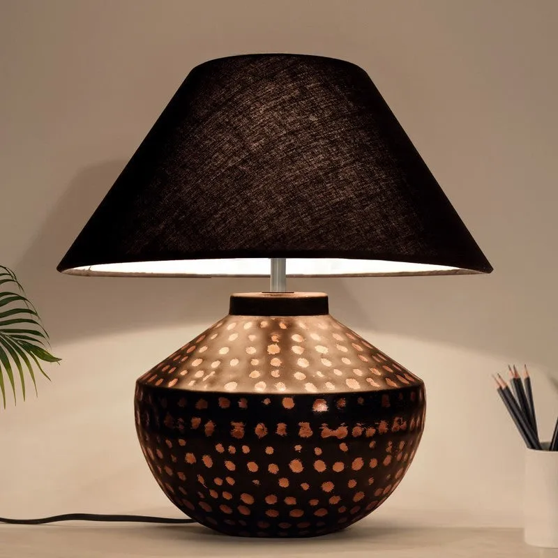 TechAura Modern Smart Metal Table Lamp - Black,Brown media 1