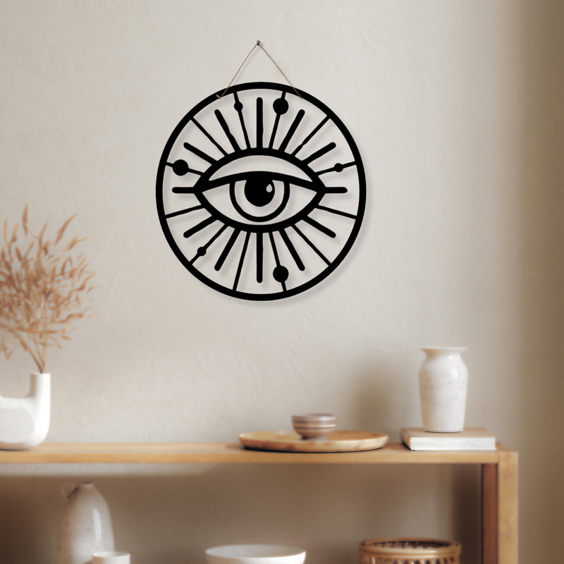Illuminated Eye Iron Wall Accent