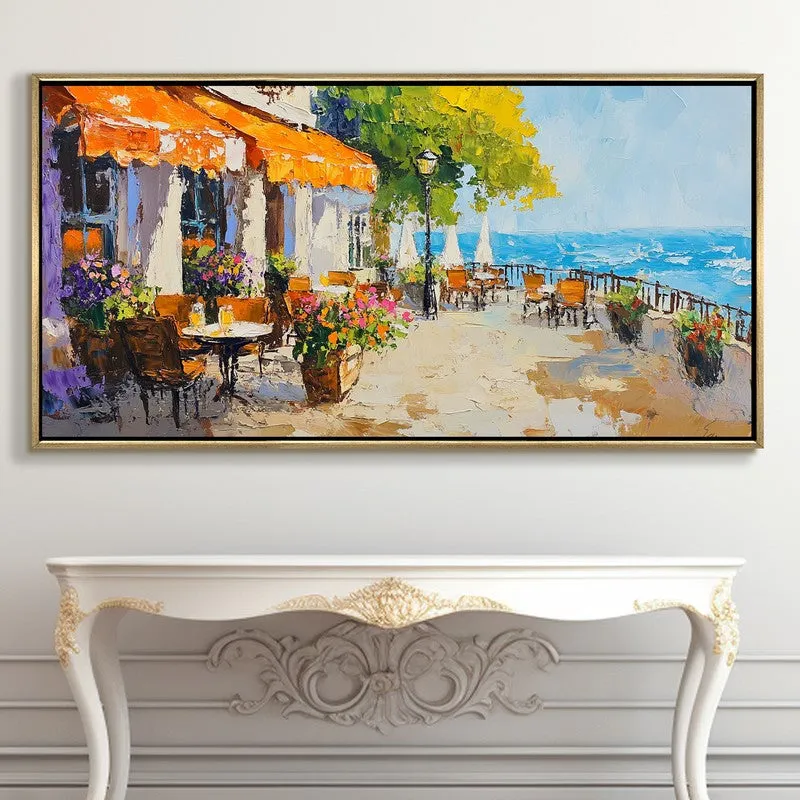 Ocean Whisper Canvas Wall Painting With Frame media 5