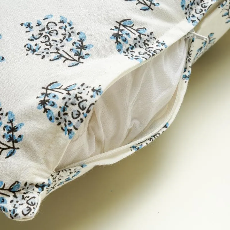 Sanganeri Charm Cushion Cover (Blue) - Set Of Two media 5