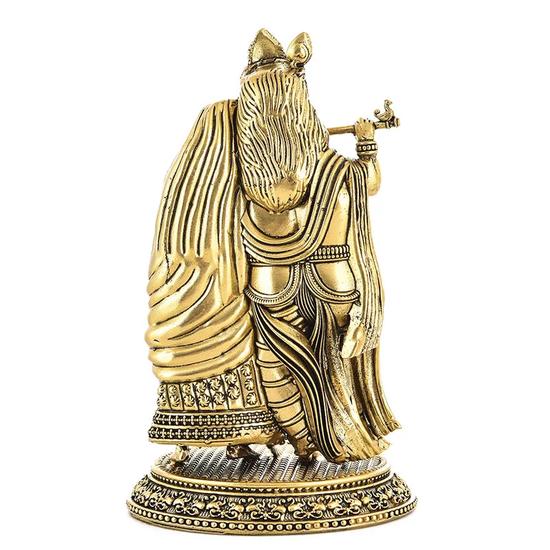 Blessed Radha Krishna Brass Idol media 5