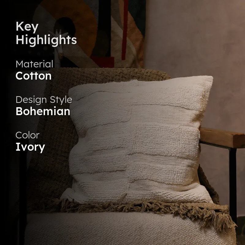 Cozy Courier Tufted Cushion Cover - Ivory media 2