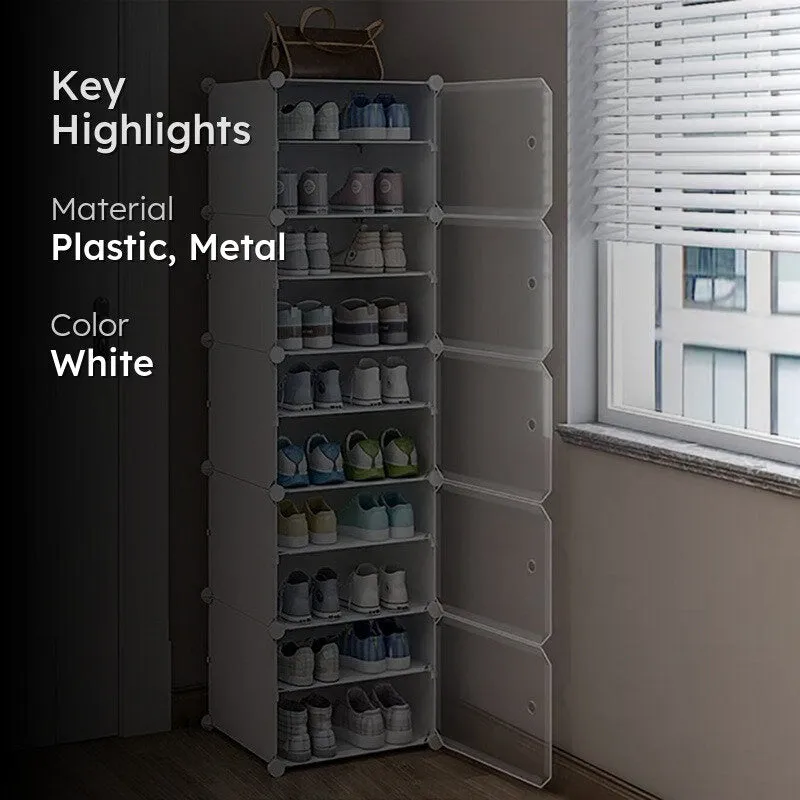 HomeStep White Plastic & Metal Shoe Racks media 2