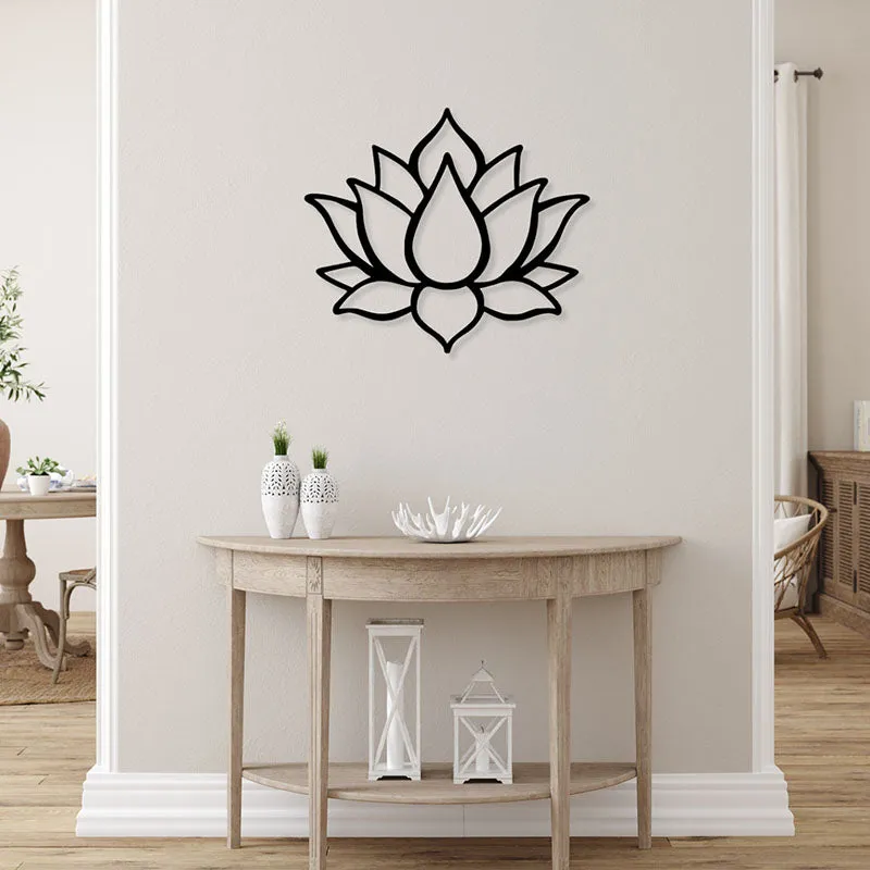 Lotus Black Iron Wall Accent media 1