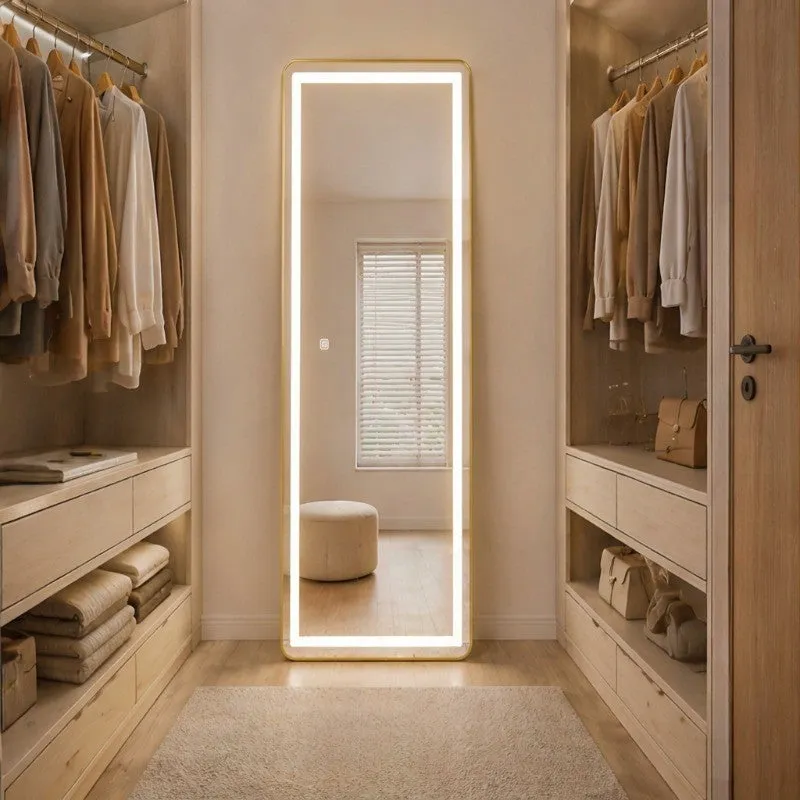 Nordic Glow LED Floor Mirror - 10