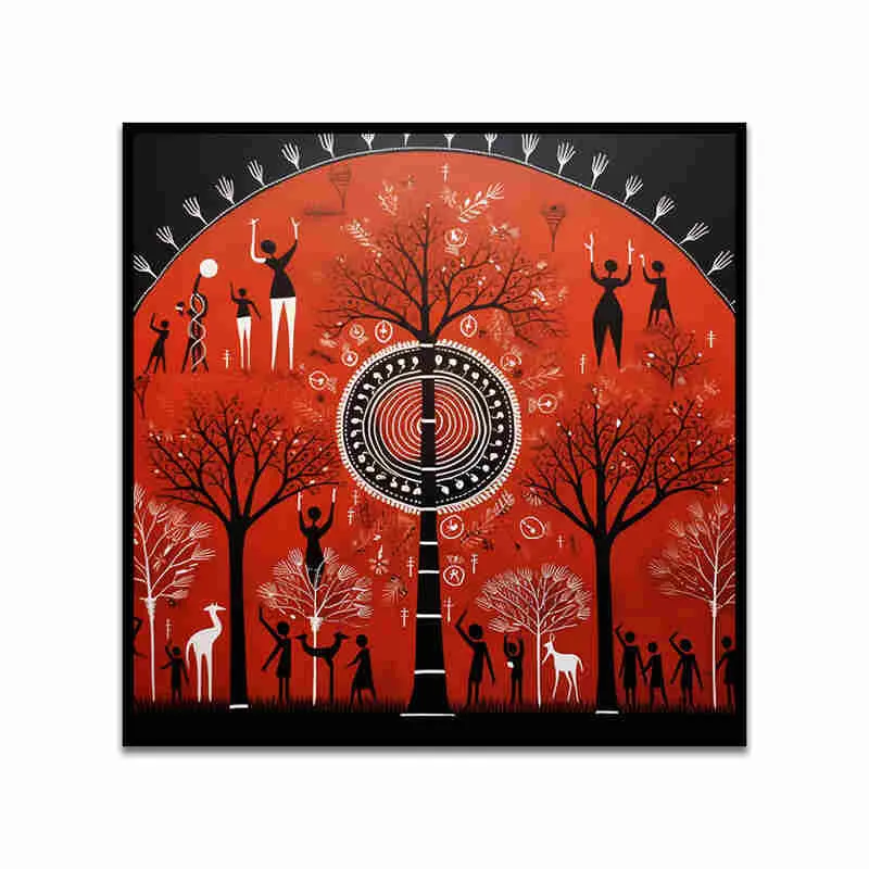 Scarlet Tribe Canvas Wall Art With Frame media 4