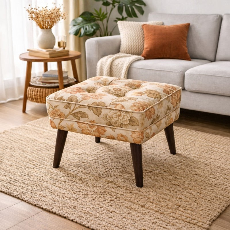 CosyBloom Teak Wood Ottomans & Pouffe