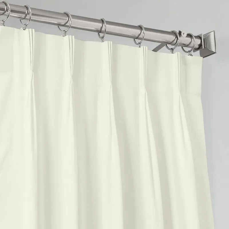 Noir Triple Pinch Pleat Blackout Curtain - Ivory media 3
