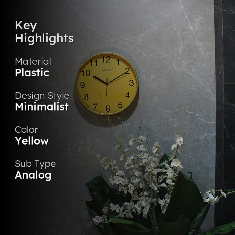 Kronika Analog Wall Clock - Gold & Yellow media 2
