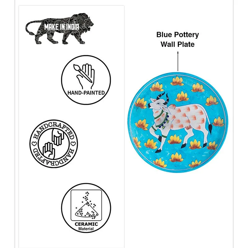 Nandi Blue Handpainted Wall Plate media 3