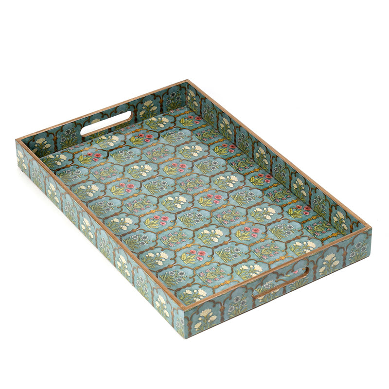 Fleur Jharokha Enamel Coated Serving Tray media 5