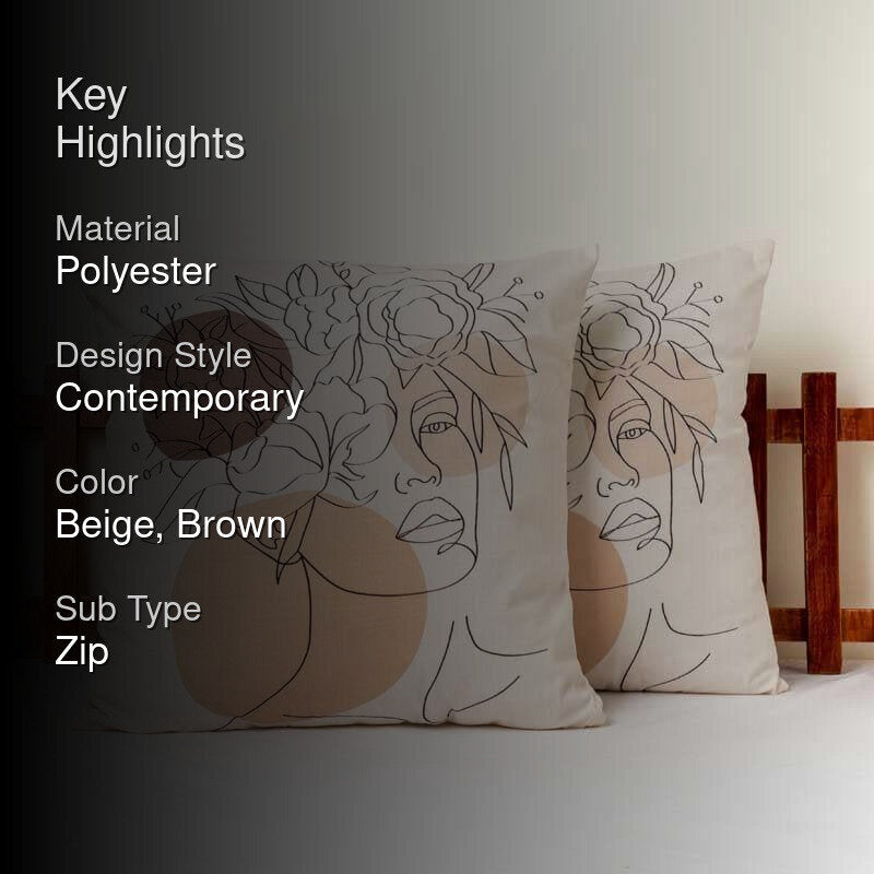 Gardenia Printed Cushion Cover - Set Of Two media 2