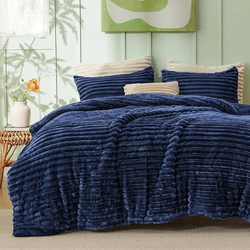 SleepScape Faux Fabric Blanket (Blue)- 300 GSM media 3