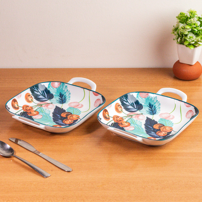 Aqua Petal Porcelain Platter - Set Of Two media 3