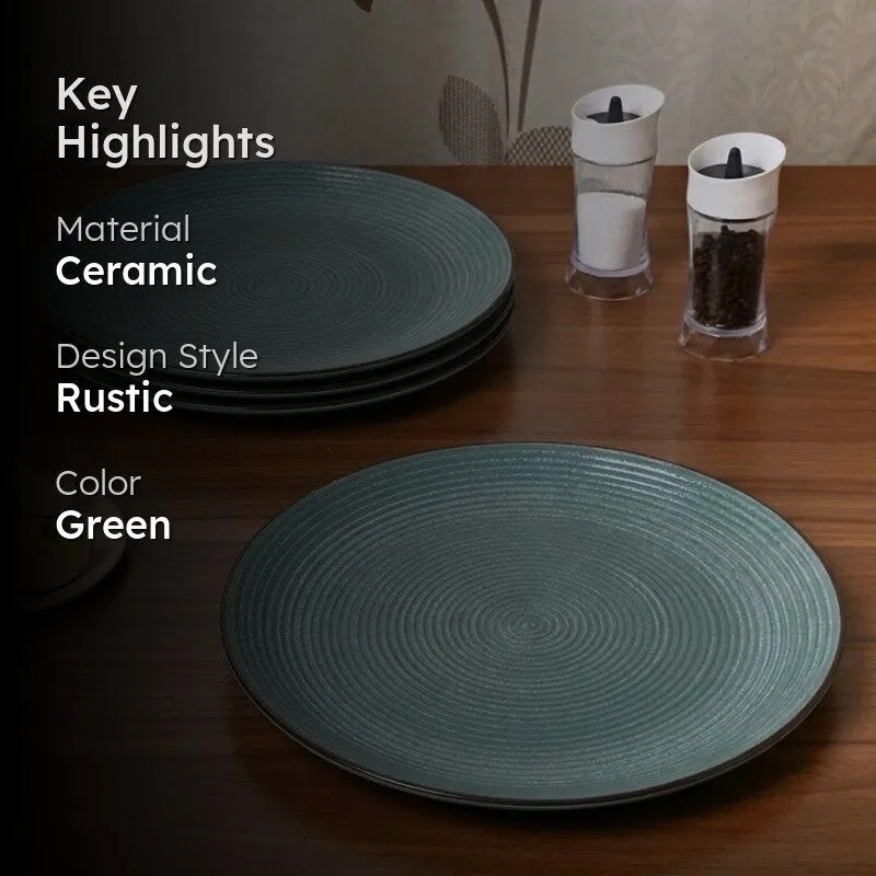 Ceramic Dinner Plates (Sage Green) - Set of Four media 2