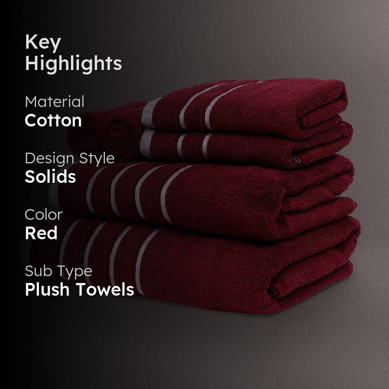 Red Oh-so-soft Towel (Six Piece Set) media 2