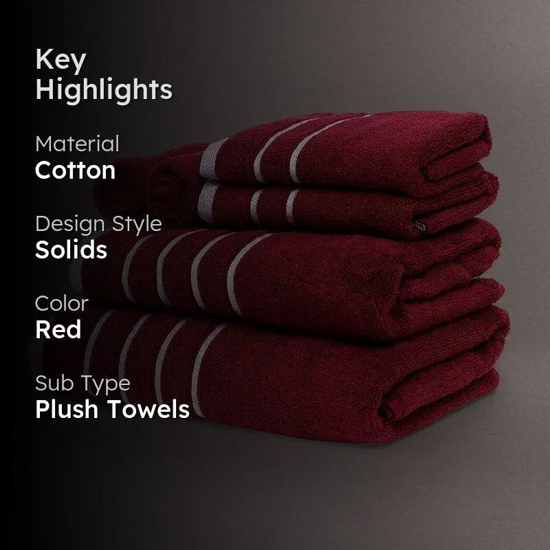 Red Oh-so-soft Towel (Six Piece Set) media 2