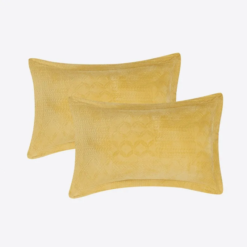 Monte Carlo MuseWeave Bedsheet (Yellow) - 280 GSM media 4
