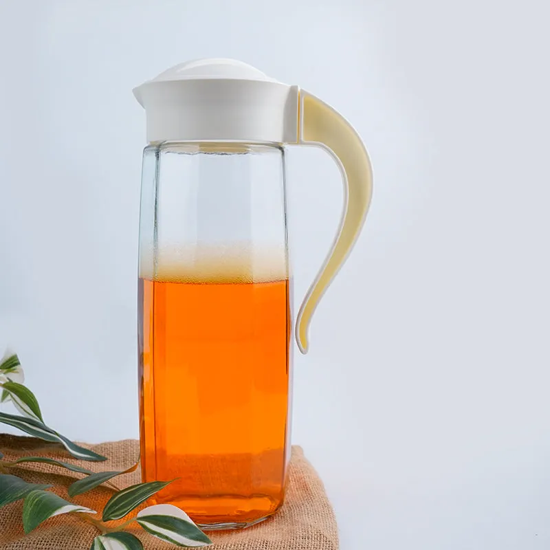 Domana Fersha Transparent Jug With Lid (White) - 1600 ML media 1