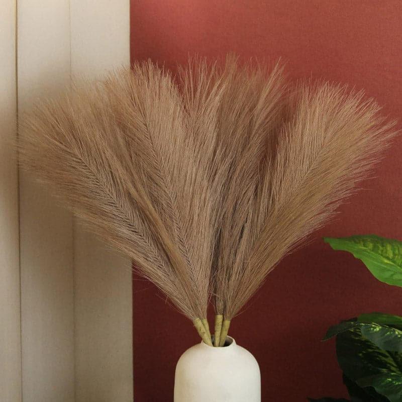 Faux Comet Pampas Grass (Brown) - Set Of Four media 3