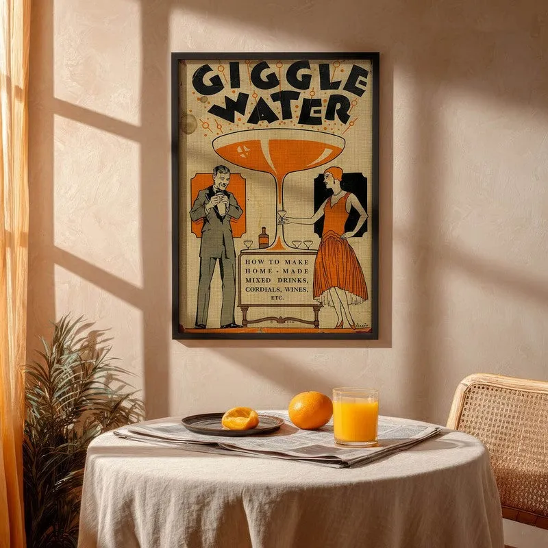 Giggle Water Archival Canvas Wall Art - Black media 4