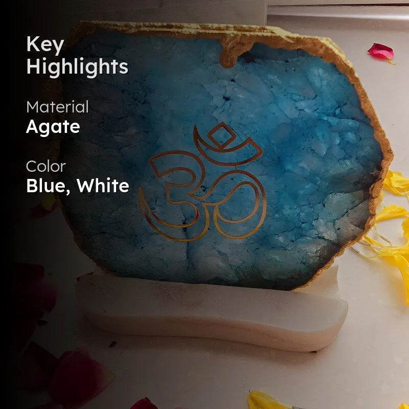 Sacred Om Tealight Candle Holder - Turquoise media 2