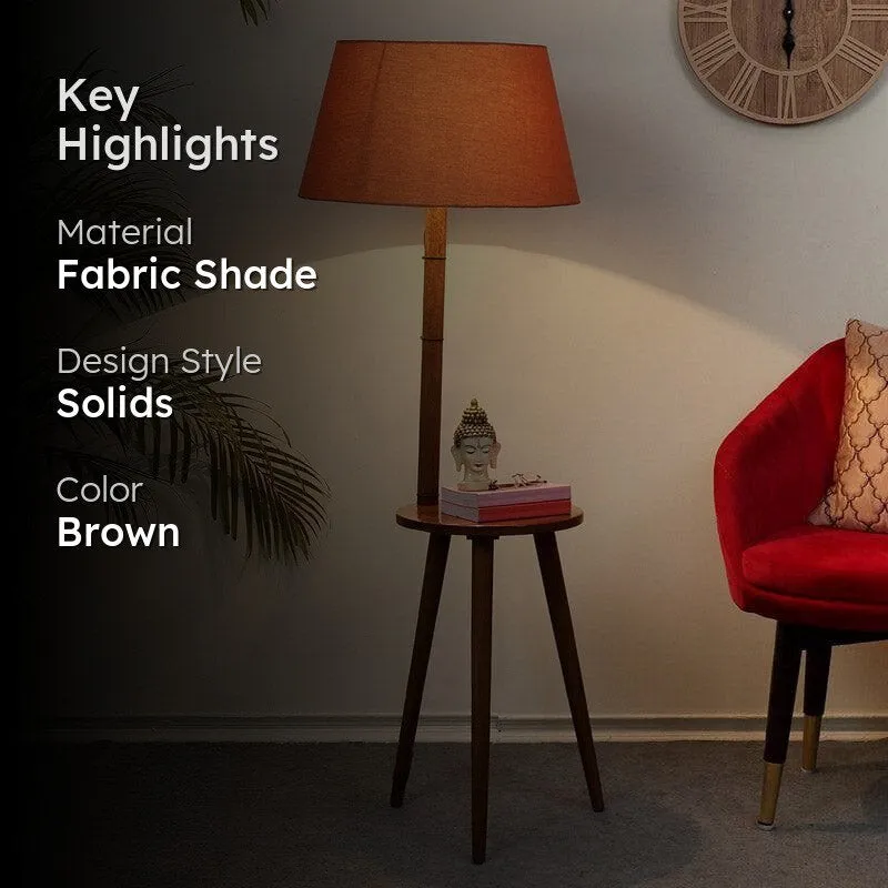 Rosa Miosa Floor Lamp With Shelf - Rust media 2