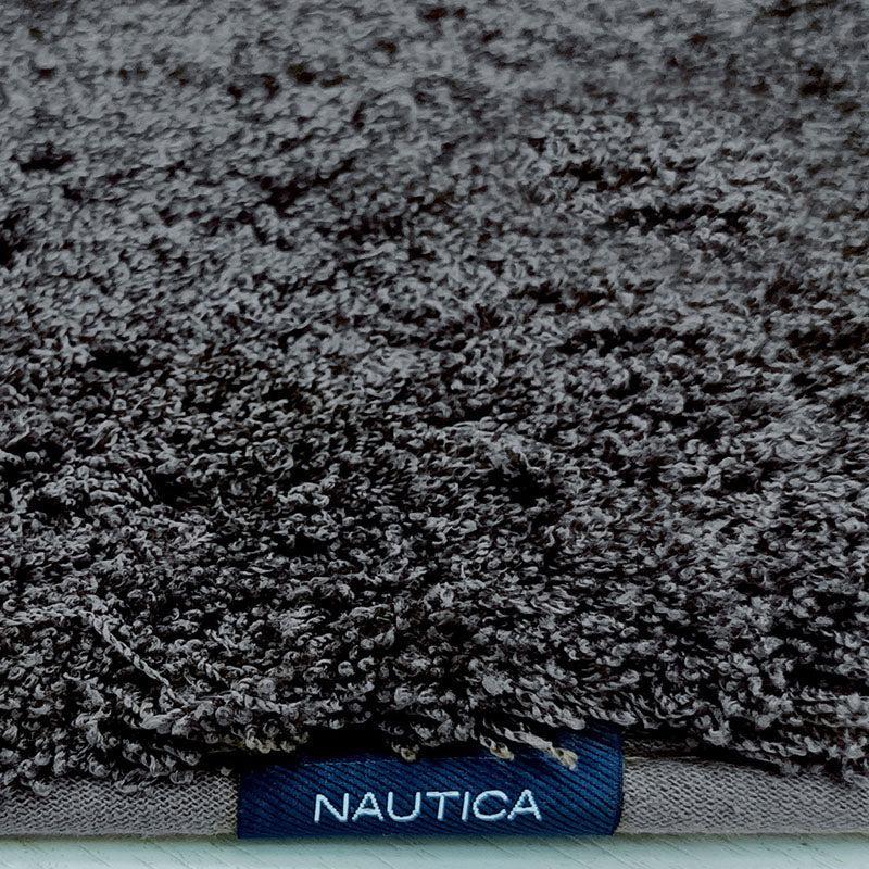 Nautica Cashmere Step Solid Anti-Skid Bath Mat (Dark Grey) - Set Of Two media 3