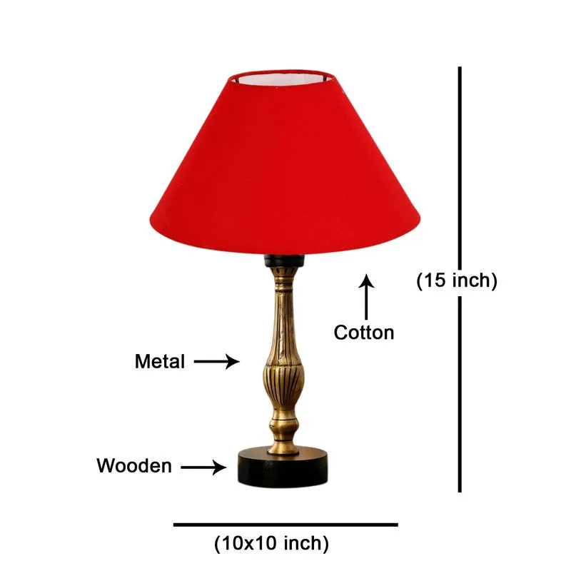 Aurelo Lumo Wooden Table Lamp - Red media 8