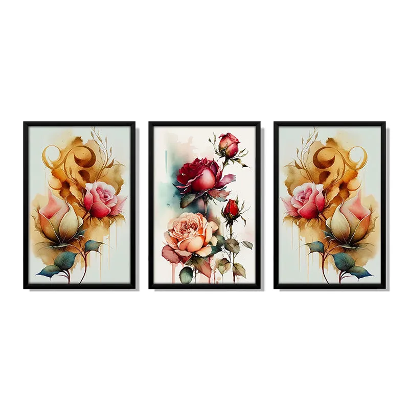 Velvet Ruzha Wall Art With Frame - Set Of Three media 3