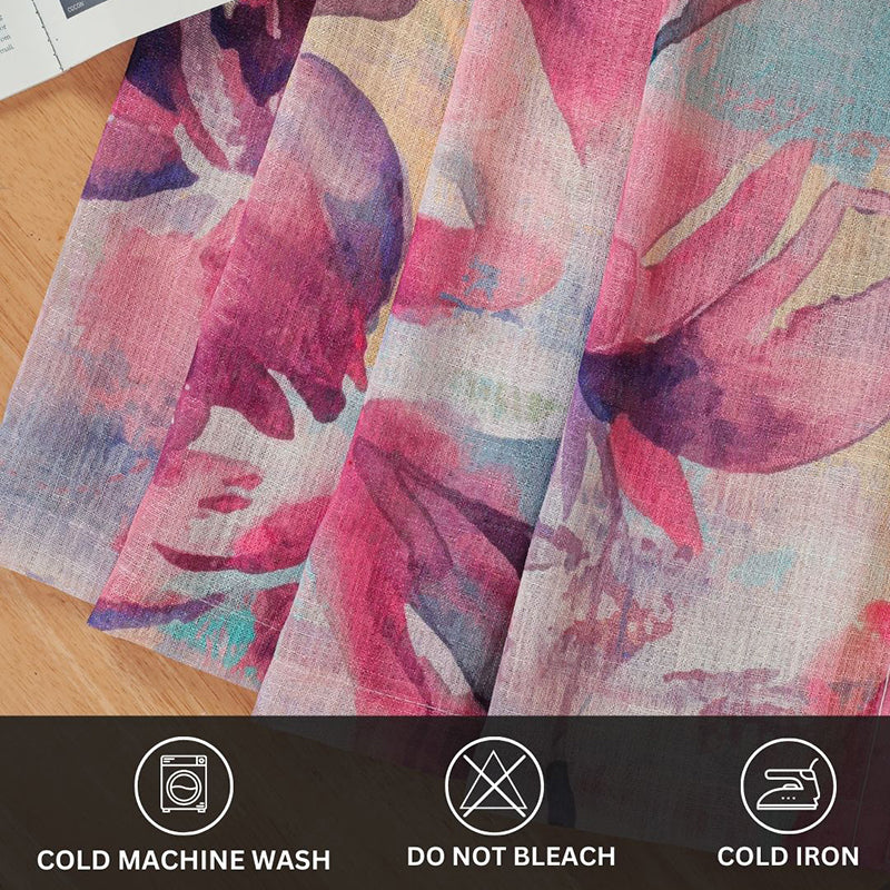 Elaria Linen Texture Sheer Curtain - Set Of Two media 9