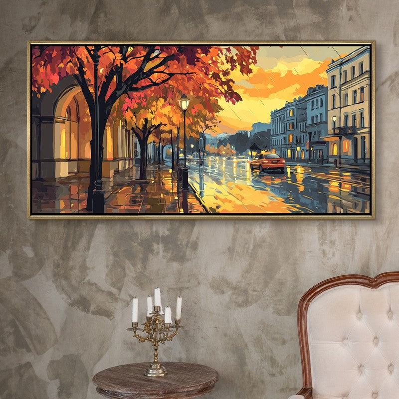 Wetlight Canvas Wall Painting With Frame