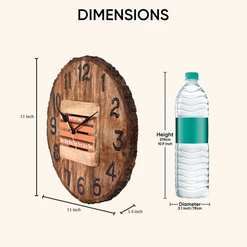 Imava Handcrafted Wooden  Wall Clock media 10
