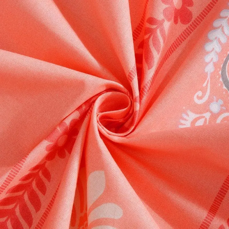 Vidushi Printed Cotton Bedsheet (Peach) - 200 TC media 5