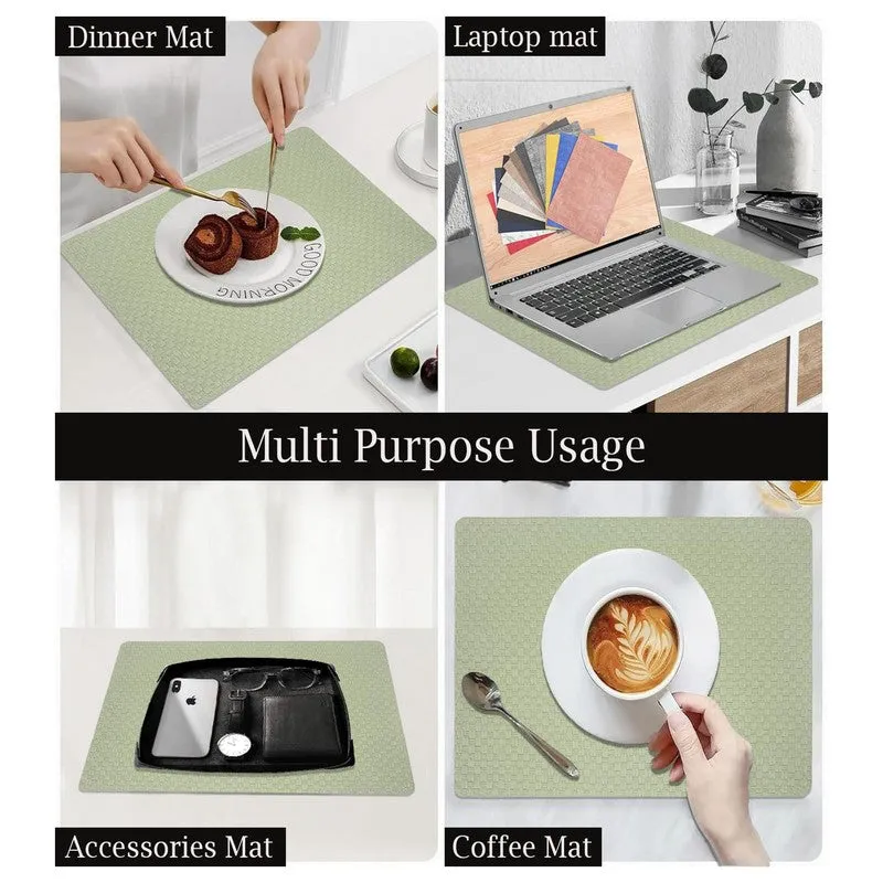 Rustayne Green Rectangle PVC Table Mats - Set Of Two media 5