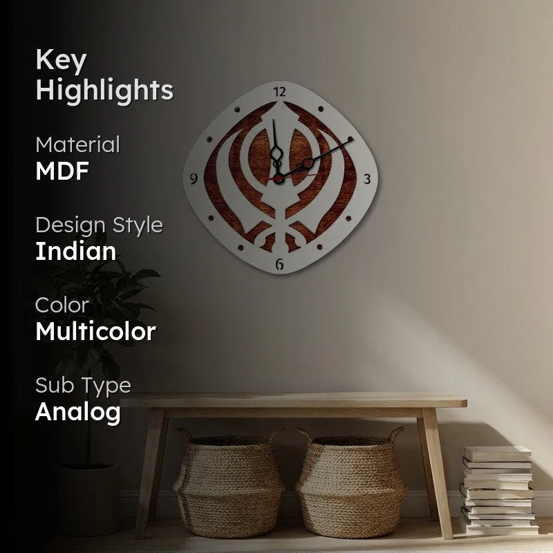 Khalsa MDF Wall Clock media 2