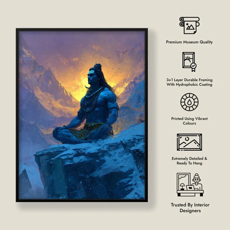 Lord Shiva Meditating I Archival Paper Wall Art media 8
