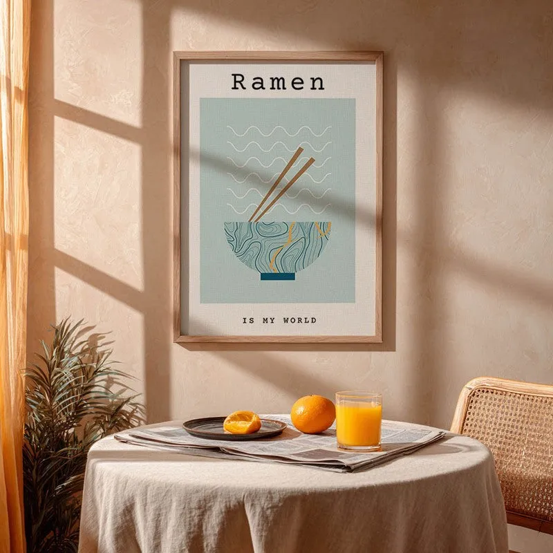 RamenBlue Archival Canvas Wall Art - Brown media 4