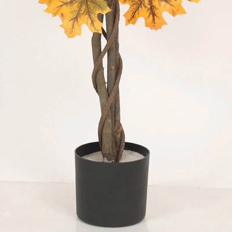 Canopy Artificial Maple Tree With Black Plastic Pot - 4 Feet media 4