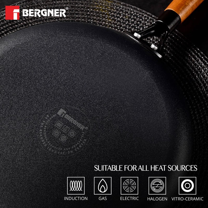 Bergner Odin Iron Dosa Tawa With Wooden Handle - 28 cm image 4