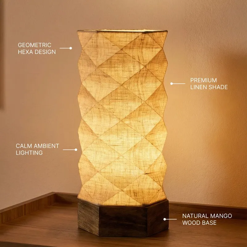 Fig Living Lumi Hexa Cotton Table Lamp - Beige media 10