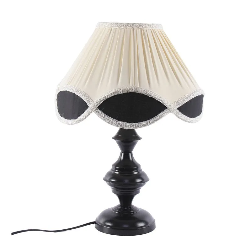 Glowforge Cotton Table Lamp With Iron Base - Ivory media 5