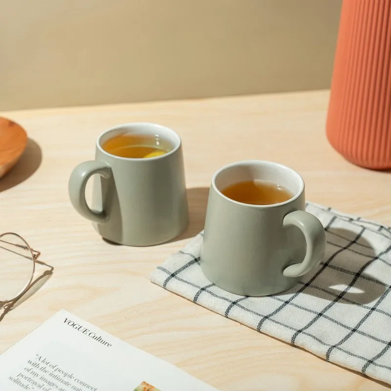 Aurelian Porcelain Tea Cup (200 mL Each,Green) - Set Of Six media 4