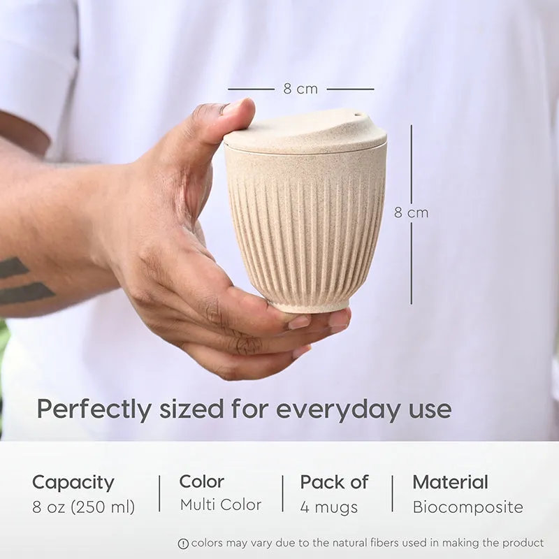 Desi Rice Husk Coffee Mug (250 mL Each) - Set of Four media 7