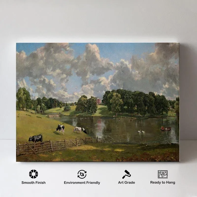 Wivenhoe Park Canvas Painting - John Constable - Gallery Wrap media 4